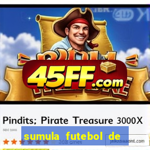 sumula futebol de campo word